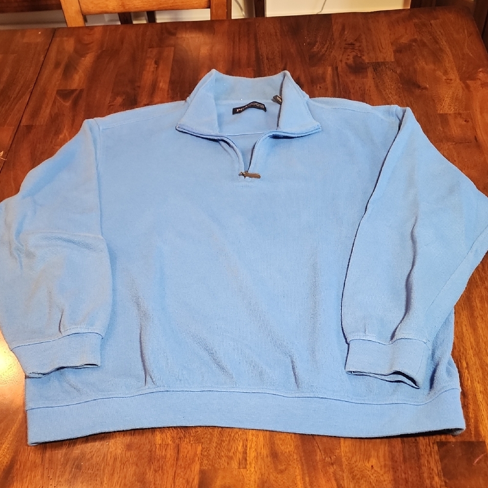 Mens PGA Tour Blue Pullover Quarterzip Sweater XXL